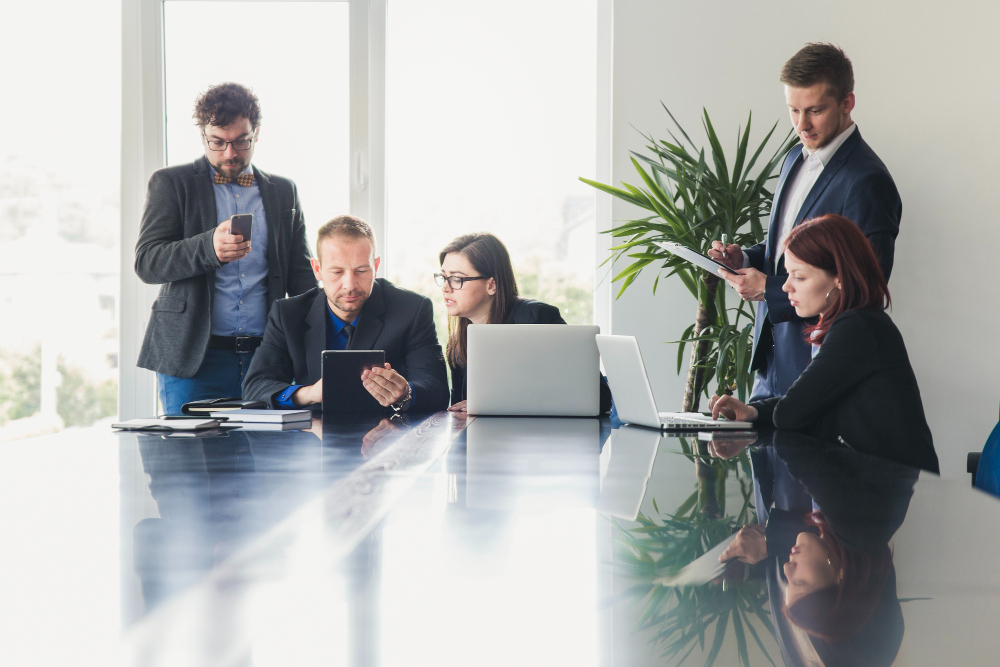 Business consulting meeting in London